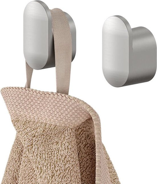 Tiger Cooper - Handdoekhaak klein (2 stuks) - 16x14x25 mm - RVS geborsteld Tweede kans