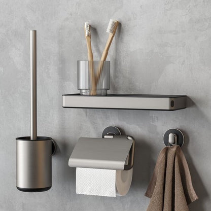 iger Cooper - Toiletborstel met houder - WC borstel met houder hangend - Zonder boren - Boren of lijmen - RVS geborsteld / Zwart Merk: Tiger Serie: Tiger Cooper Tweede kans