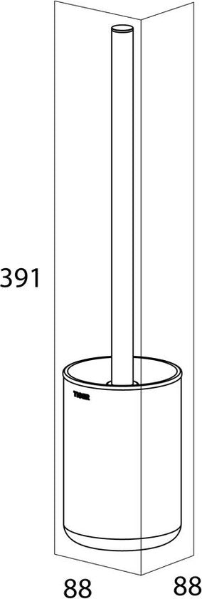 Tiger Cooper - Toiletborstel met houder vrijstaand - RVS geborsteld / Zwart Tweede kans
