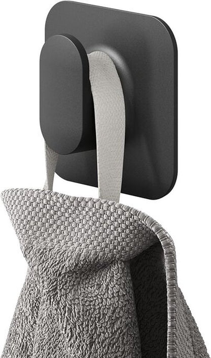 Tiger Carv - Handdoekhaak medium - Zonder boren - 3M tape zelfklevend - Zwart Tweede kans