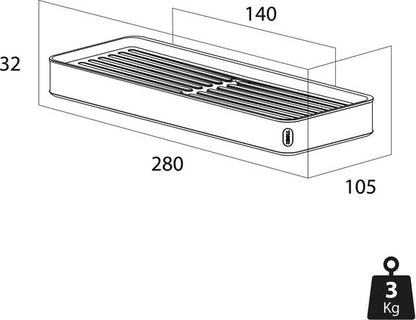 Tiger Carv - Planchet 28 cm - Zonder boren - Boren of lijmen - Zwart Tweede kans