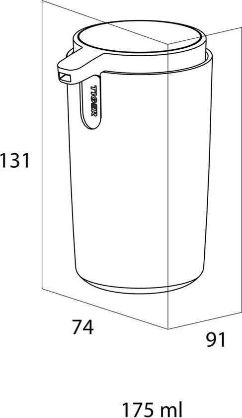 Tiger Carv - Zeepdispenser 175 ml vrijstaand - Zwart Tweede kans