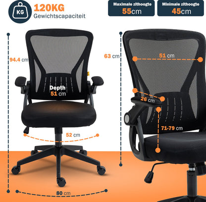Ergonomische Bureaustoel - Kantoorstoel - Bureaustoel voor Volwassenen - Office Chair - Bureau Stoel