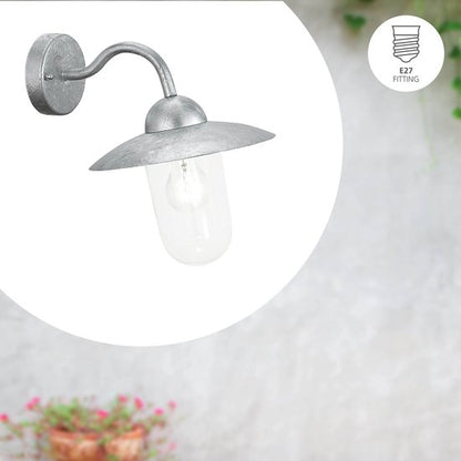 EGLO Milton Wandlamp Buiten - E27 - 31 cm - Grijs Tweede kans