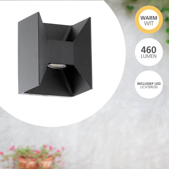 EGLO Morino Wandlamp Buiten - LED - 18 cm - Antraciet Tweede kans