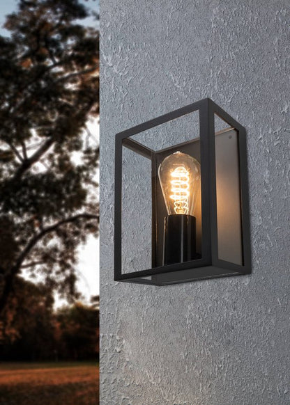 EGLO Alamonte 1 Wandlamp Buiten - E27 - 26 cm - Zwart Tweede kans