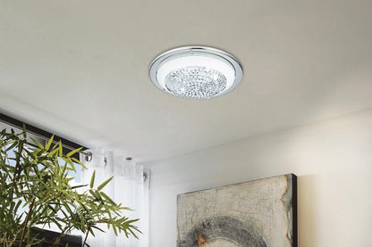 EGLO Acolla Plafond- en Wandlamp - LED - Ø 29 cm - Chroom/Wit Tweede kans