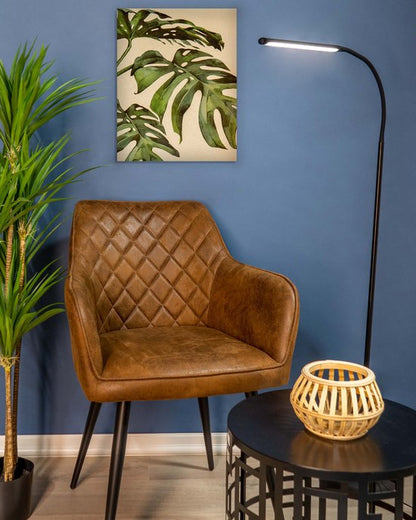 EGLO Laroa Vloerlamp - Staande lamp - Leeslamp - LED - 130 cm - Zwart - Dimbaar tweede kans