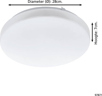 EGLO Frania Plafondlamp - LED - Ø 28 cm - Wit Tweede kans