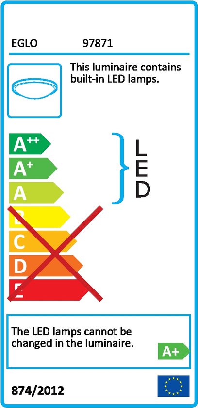 EGLO Frania Plafondlamp - LED - Ø 28 cm - Wit Tweede kans