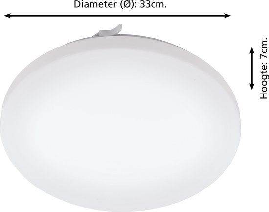 EGLO Frania Plafondlamp - LED - Ø 33 cm - Wit - Badkamer Tweede kans