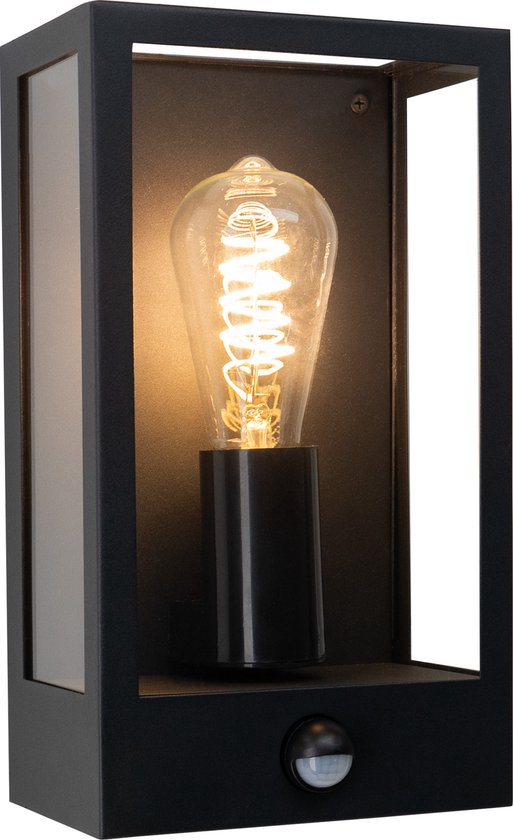 EGLO Alamonte Wandlamp Buiten - E27 - 29,5 cm - Zwart - Sensor - IP44 tweede kans