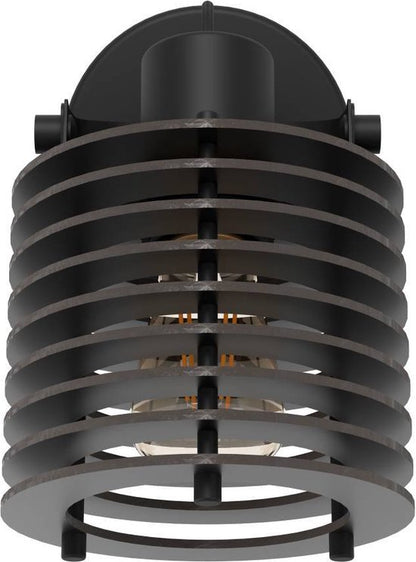 EGLO Segovia Spot - E27 - 13 cm - Zwart - Staal/Hout tweede kans
