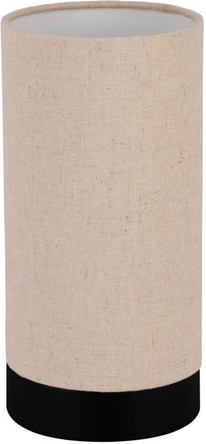 EGLO Feniglia Tafellamp - E27 - 25,5 cm - Beige/Zwart - Linnen Tweede kans