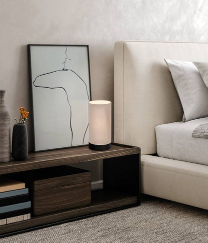 EGLO Feniglia Tafellamp - E27 - 25,5 cm - Beige/Zwart - Linnen Tweede kans