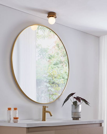 EGLO Mosiano Wandlamp - Plafondlamp - Spiegellamp - Badkamer - LED - Ø 11 cm - Goud/Wit