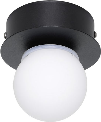 EGLO Mosiano Plafondlamp - Wandlamp - Badkamer - LED - Ø 11 cm - Zwart/Wit Tweede kans