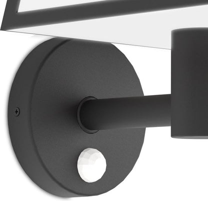 EGLO Altilia Solar Wandlamp Buiten - zonne-energie - LED - 20 cm - Zwart/Wit Tweede kans