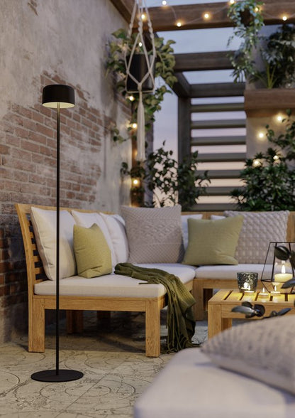 EGLO Roccanova-L Staande lamp - Oplaadbaar (tot 22 uur licht) - Solar - 120 cm - Zwart - Draadloos - Dimbaar - Binnen en Buiten tweede kans