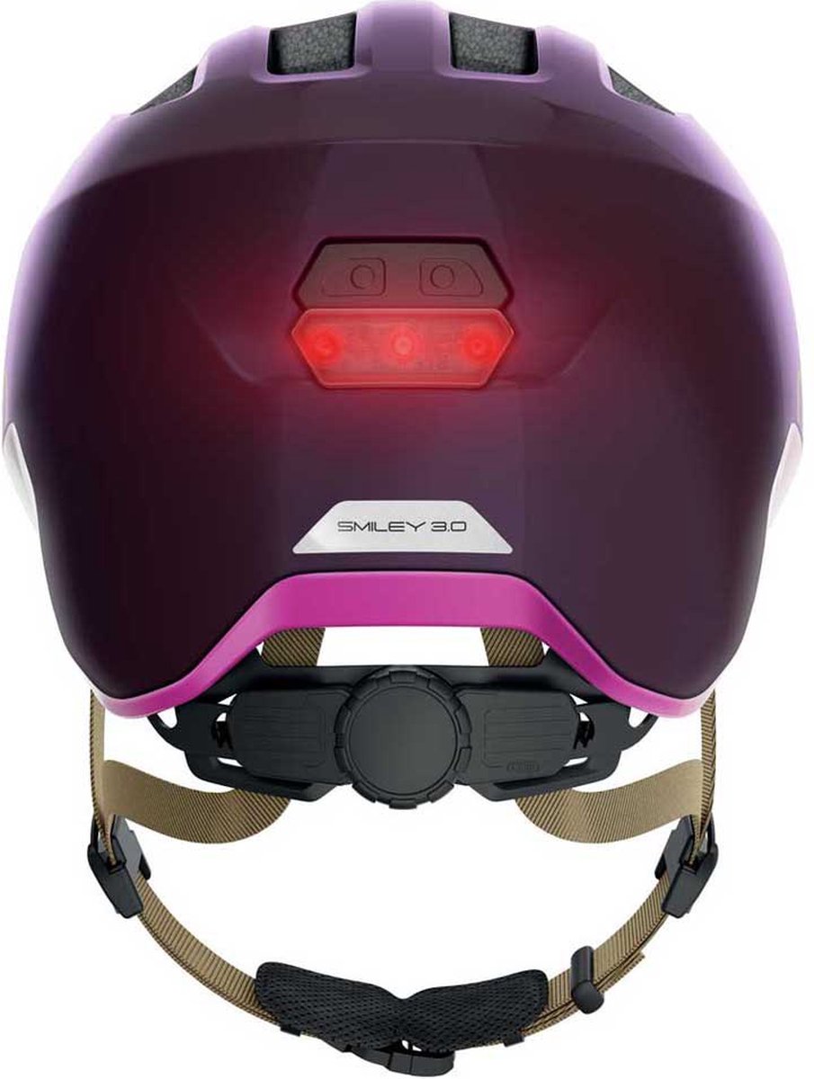 Abus Kinderhelm Smiley 3.0 M LED Royal Purple