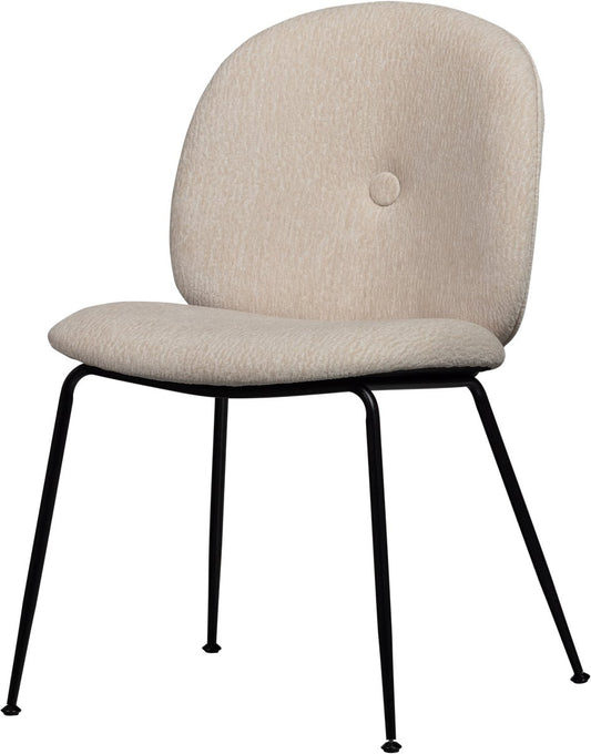 WOOOD Manuel Eetkamerstoel - Polyester - Zand - 78x51x60