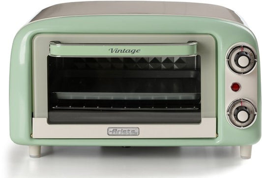 Ariete 3919/04 - Vintage - mini oven - camping oven - 10 liter - timer - instelbare temperatuur van 80 tot 230°C - groen
