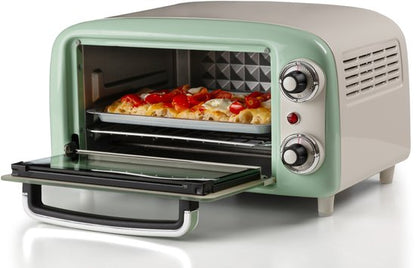 Ariete 3919/04 - Vintage - mini oven - camping oven - 10 liter - timer - instelbare temperatuur van 80 tot 230°C - groen
