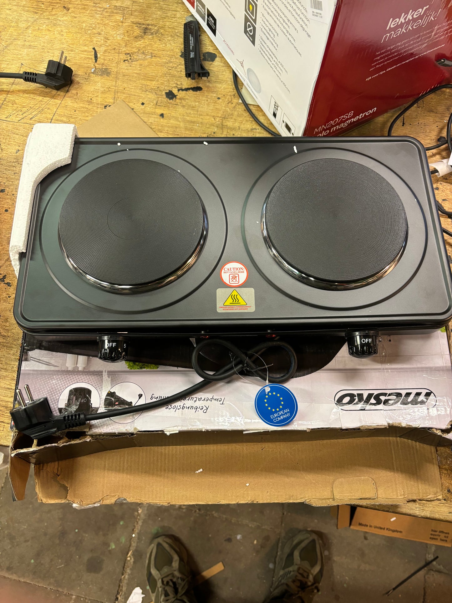 Mesko MS 6509 - Elektrische dubbele kookplaat - 2000 Watt Tweede kans