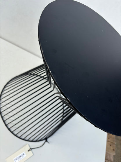 WOOOD Suus Bijzettafel - Metaal - Zwart - 46x Ø35 cm