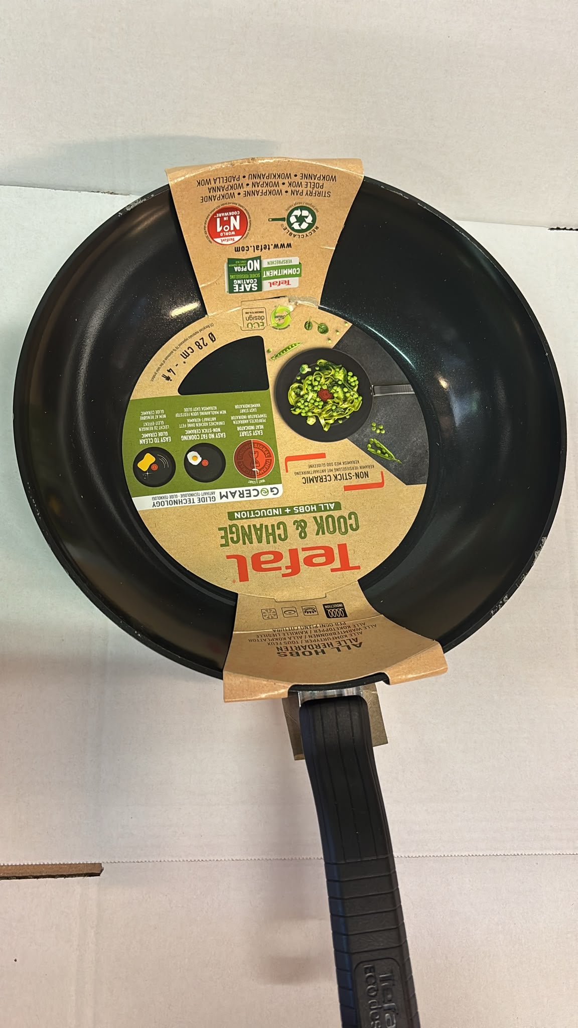Tefal Cook & Change - Wokpan - Ø28 cm - PFAS-vrij - Keramisch - Geschikt voor Inductie