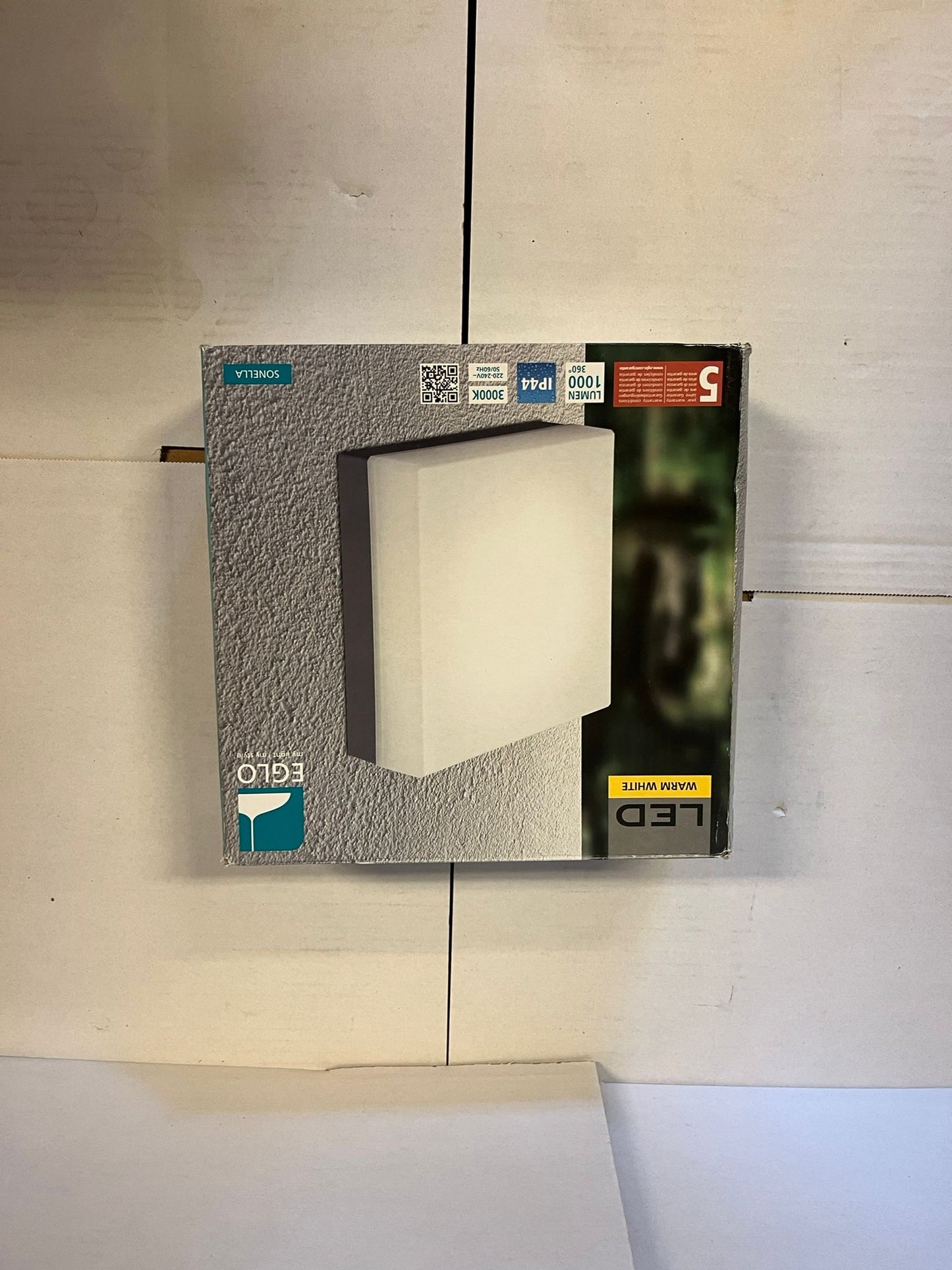 EGLO Sonella Plafondlamp - Wandlamp Buiten - LED - 21,5 cm - Antraciet/Wit Tweede kans