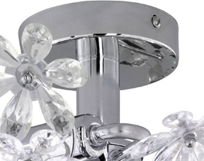 REALITY FLOWER Wandlamp - Chroom - excl.2x E14 - Bloemen in helder en Multikleur