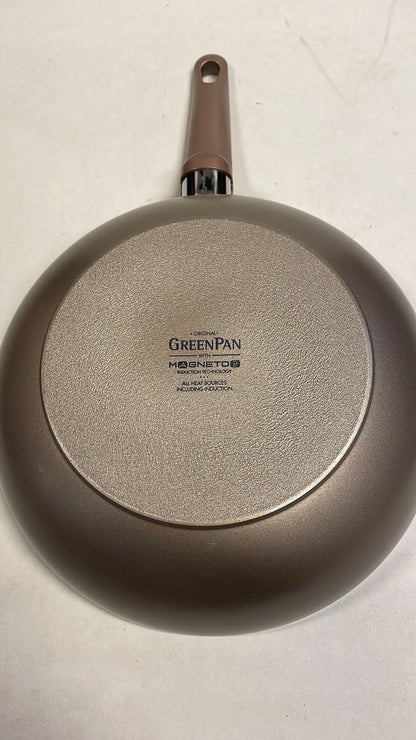 Greenpan Cambridge Bronze Keramische Wokpan zonder deksel Ø28cm - 3.5L – PFAS-vrij – Inductie Wokpan – Ovenbestendig tot 160°C – Vaatwasserbestendig – Snelle opwarming – Koudgrepen – Brons