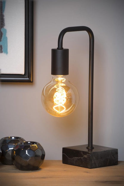 Lucide LORIN - Tafellamp - 1xE27 - Zwart