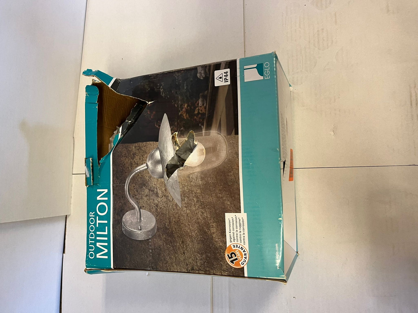 EGLO Milton Wandlamp Buiten - E27 - 31 cm - Grijs Tweede kans