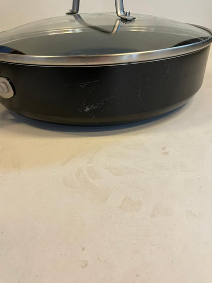 Kochstar Nacht Keramische Hapjespan - Met deksel - 26cm - 3.69L - PFAS-vrij - Inductie hapjespan- Inductie pan - Vaatwasserbestendig - Ovenbestendig tot 200° C - Keramische anti-aanbaklaag - RVS handgreep - RVS rand - Glas deksel - Zwart