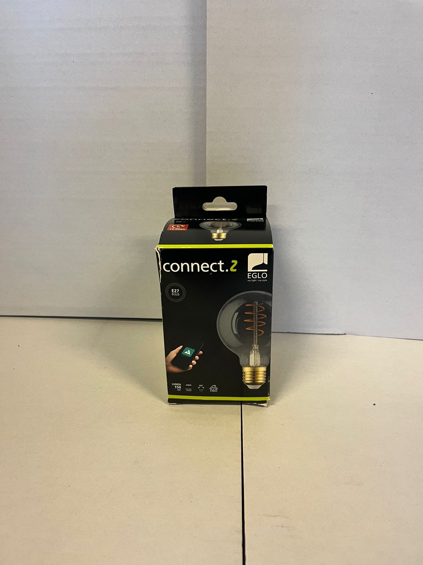 EGLO connect.z Smart LED Lamp -E27 - Ø 8 cm - Smoke - Rookglas - 2000K - Dimbaar - Tweede kans