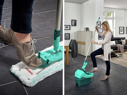 Leifheit Profi XL compleet vloerwissysteem - met wieltjes - micro duo doek - EXTRA static stofdoek - 42 cm wisbreedte Tweede kans